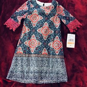 {RARE EDITIONS} GIRLS AQUA DRESS 6X